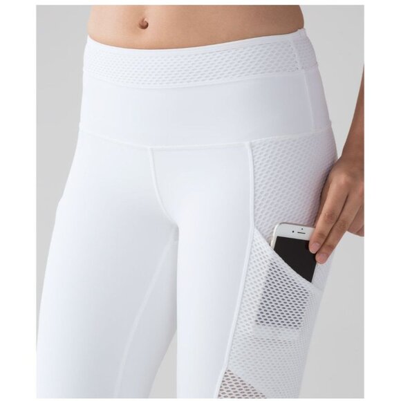 Lululemon Keep Score Tight 28" White Mesh Ventilation Legging *No size tag 8/10? - Picture 9 of 13